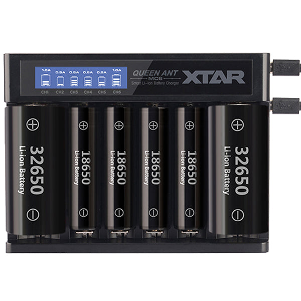 Xtar MC6 - 6 Bay - Incl. Wall Adapter