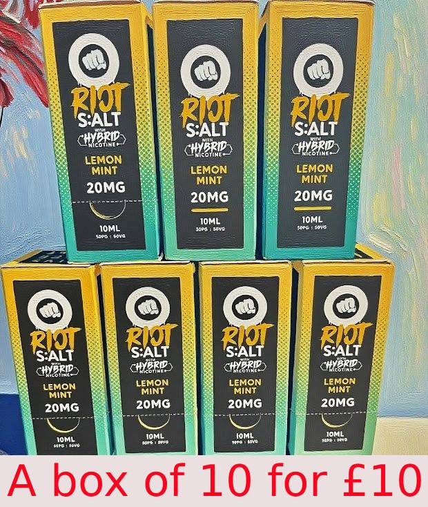 10 bottles for 10 - Riot Squad Lemon Mint 20mg Vapour Store UK 10 bottles for 10 - Riot Squad Lemon Mint 20mg Vapour Store UK
