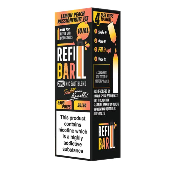 Refill Bar - Lemon Peach Passionfruit Ice 10mg